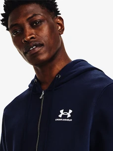 Herren Hoodie Under Armour  Essential Fleece FZ Hood-NVY