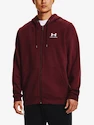 Herren Hoodie Under Armour  Essential Fleece FZ Hood-RED