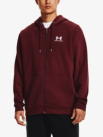 Herren Hoodie Under Armour Essential Fleece FZ Hood-RED