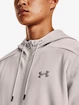 Herren Hoodie Under Armour  Fleece FZ Hoodie-GRY