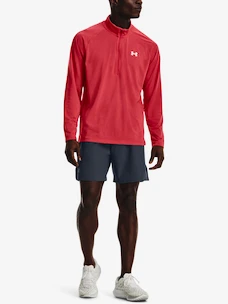 Herren Hoodie Under Armour  STREAKER HALF ZIP-RED L