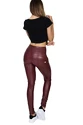 Herren Leggins  Hugz Jeans  Wine Faux Leather Biker High Waist