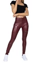 Herren Leggins  Hugz Jeans  Wine Faux Leather Biker High Waist