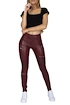 Herren Leggins  Hugz Jeans  Wine Faux Leather Biker High Waist S