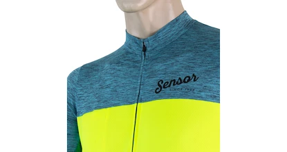 Herren Radtrikot Sensor  Cyklo Motion Blue/Neon Yellow