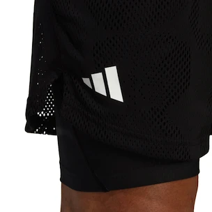 Herren Shorts adidas  Melbourne Tennis Two-in-One 7-inch Shorts Black XXL