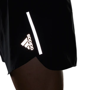 Herren Shorts adidas  Run Fast Reflective Split Shorts Black S