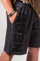 Herren Shorts Nebbia  Washed-off Gym Sweatshorts NO BS Black