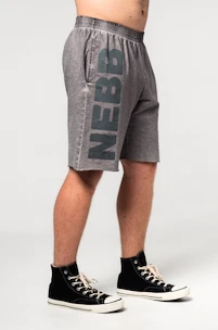 Herren Shorts Nebbia  Washed-off Gym Sweatshorts NO BS Light Grey