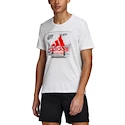 Herren T-Shirt adidas  Fast GFX white L