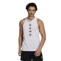 Herren T-Shirt adidas  Run Logo Tank White