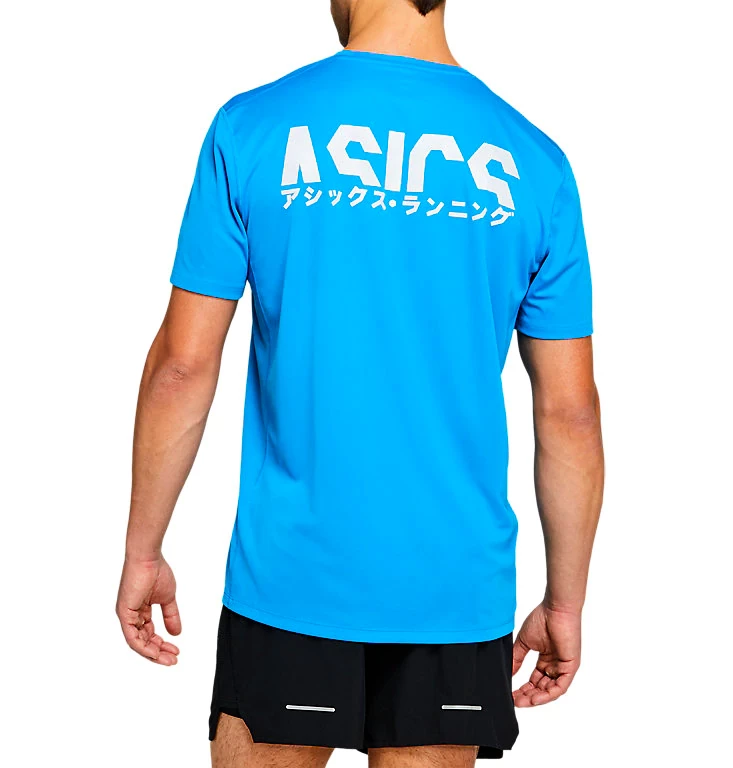 Sportega Top Katakana T-Shirt Asics SS Herren | Blau