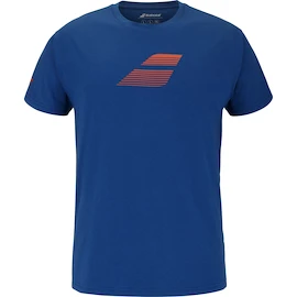 Herren T-Shirt Babolat Exercise Big Flag Tee Men Dark Blue