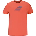 Herren T-Shirt Babolat  Exercise Big Flag Tee Men Hot Coral