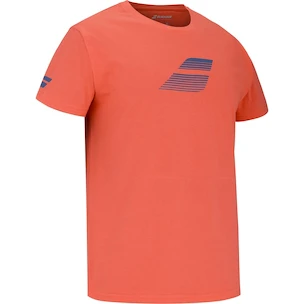 Herren T-Shirt Babolat  Exercise Big Flag Tee Men Hot Coral