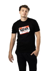 Herren T-Shirt Bauer Name Tag Tee Black