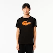 Herren T-Shirt Lacoste  Big Logo Core Performance T-Shirt Black/Sunrise M