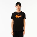 Herren T-Shirt Lacoste  Big Logo Core Performance T-Shirt Black/Sunrise M