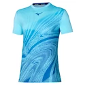 Herren T-Shirt Mizuno  Charge Shadow Graphic Tee Blue Glow  XL