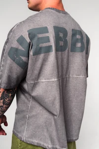 Herren T-Shirt Nebbia  Washed-off Oversized Heavyweight Cotton T-shirt NO SHORTCUTS Light Grey