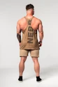 Herren T-Shirt Nebbia  Washed-off Oversized Stringer MAX OUT Light Brown