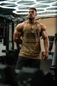 Herren T-Shirt Nebbia  Washed-off Oversized Stringer MAX OUT Light Brown