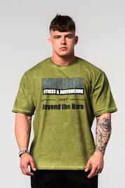 Herren T-Shirt Nebbia Washed-off Oversized T-shirt HERITAGE Green