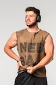 Herren T-Shirt Nebbia  Washed-off Tank Top BEASTIN' Light Brown