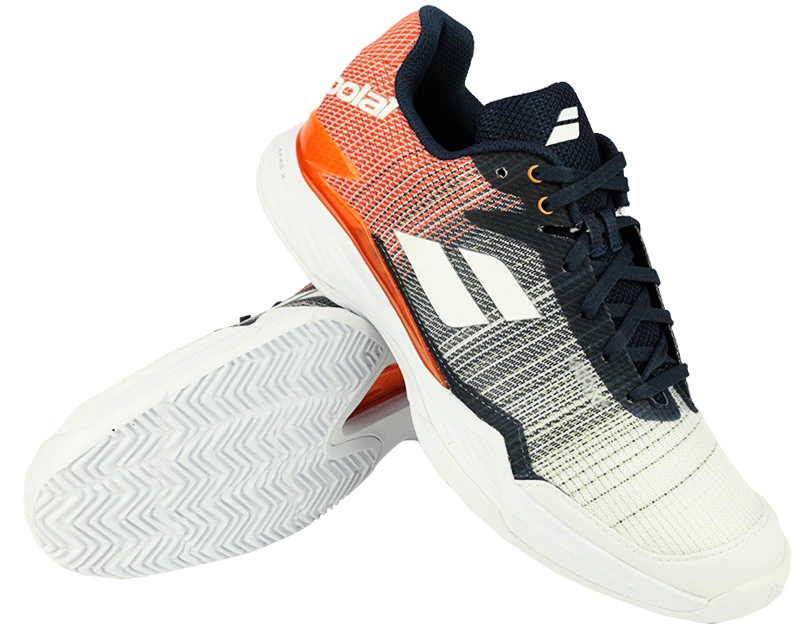 Herren Tennisschuhe Babolat Jet Mach II Clay White Orange Sportega