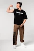 Herren Trainingshose Nebbia  Washed-off Gym Sweatpants Baggy Style GYM BRO Ligth Brown