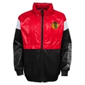 Jacke für Jungen Outerstuff  GOAL LINE STANCE FZ WINDBREAKE CHICAGO BLACKHAWKS