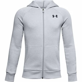 Jungen Hoody Under Armour RIVAL COTTON FZ HOODIE grey