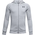 Jungen Hoody  Under Armour  RIVAL COTTON FZ HOODIE grey XL