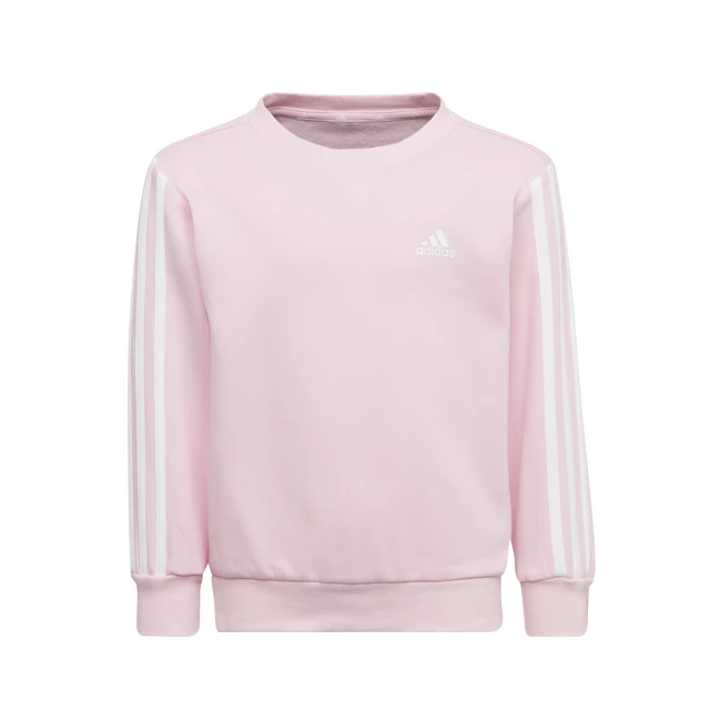 Kinder Hoodie adidas Essentials 3 Stripes Crew Neck Clear Pink Sportega