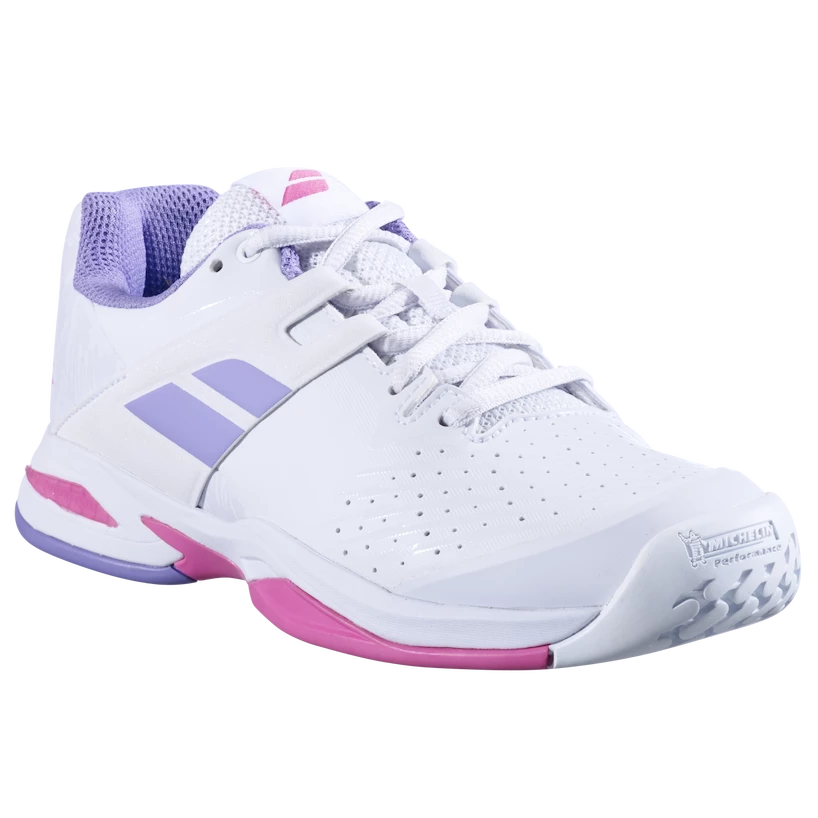 Kinder Tennisschuhe Babolat Propulse All Court Junior Girl White Lavender Sportega