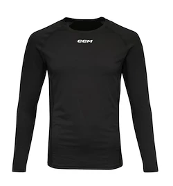 Kompressionsshirt CCM Compression LS Top Black Junior