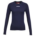 Kompressionsshirt CCM  LS Training Tee Navy Senior