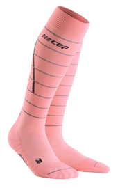 Kompressionssocken für Frauen CEP Reflective Reflective Light Pink