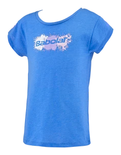 Mädchen T-Shirt Babolat  Exercise Cotton Tee Girl French Blue 6 - 8 Jahre