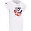 Mädchen T-Shirt Babolat  Exercise Cotton Tee Girl White