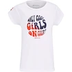 Mädchen T-Shirt Babolat  Exercise Cotton Tee Girl White