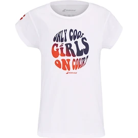 Mädchen T-Shirt Babolat Exercise Cotton Tee Girl White