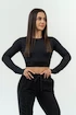 Oberteil für Frauen Nebbia Intense Women's Long Sleeve Crop Top Perform 839 Black