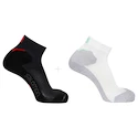 Socken Salomon Speedcross Ankle 2PP Ebony/White  11 1/2 - 14