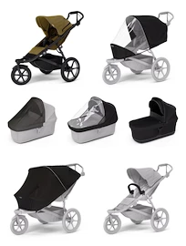 Sportkinderwagen Thule Urban Glide 3 Nutria green + Bassinet Black SET 7in1