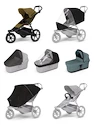 Sportkinderwagen Thule Urban Glide 3 Nutria green + Bassinet Mid blue SET 7in1