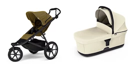 Sportkinderwagen Thule Urban Glide 3 Nutria green + Bassinet Soft beige