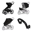 Stadt-Kinderwagen Thule Urban Glide 4-wheel Black + Sicherheitsbügel + Regenschutz + Mückennetz