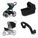 Stadt-Kinderwagen Thule Urban Glide 4-wheel Mid blue + Bassinet Black SET 4in1