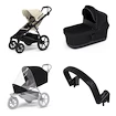 Stadt-Kinderwagen Thule Urban Glide 4-wheel Soft beige + Bassinet Black SET 4in1